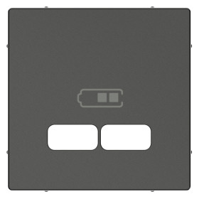 Schneider Electric Merten SM Антрацит Накладка центральная для USB механизма 2,1А