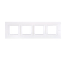 BT Axolute Белое стекло Рамка 2+2+2+2 мод прямоугольная горизонтальная.