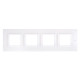 Axolute декоративные накладки прямоугольной формы, горизонтальные, цвет белое стекло, на 2+2+2+2 модуля