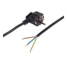 REXANT Шнур электрический с вилкой ПВС 3х1,0 мм2 1,5м (черный).