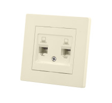 TDM Розетка компьютерная двойная RJ45 сл. кость 