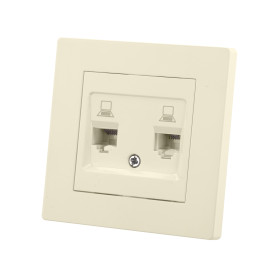 TDM Розетка компьютерная двойная RJ45 сл. кость 