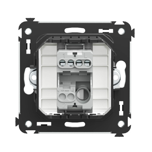 Выключатель одноклавишный в стену, Avanti, белое облако