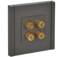 IEK FORTE&PIANO Серый Аудиорозетка 4-мест. FP339