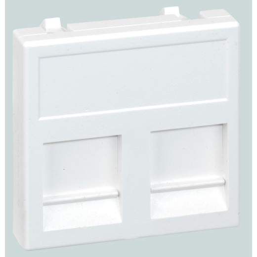 Simon Адаптер на 2 RJ45 CJ545U(FM), CJ546U(FM), шторка, 45х45мм, SC, алюминий