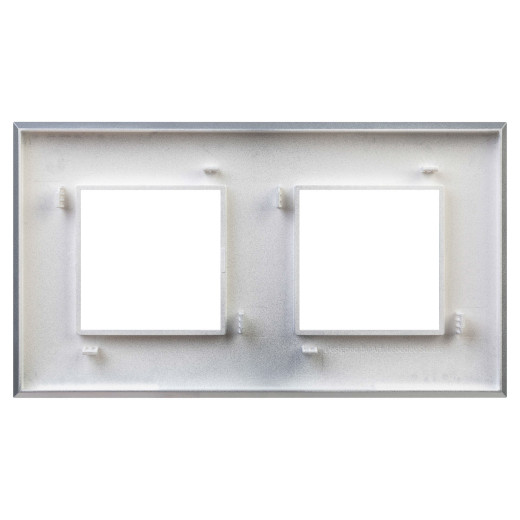 Рамка 2 поста (4 мод.), Avanti, закаленная сталь