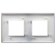 Рамка 2 поста (4 мод.), Avanti, закаленная сталь