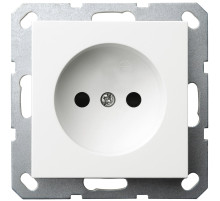 Jasmart G Белый глянцевый Розетка б/з со шторками 16A 250V~