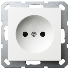 Jasmart G Белый глянцевый Розетка б/з со шторками 16A 250V~