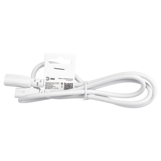 Кабель соединительный для линейного светильника ЭРА C5-С6-1 3-pin 1 м коннекторы IEC C5-IEC C6