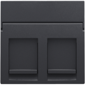 Niko Антрацит Накладка на розетку RJx2