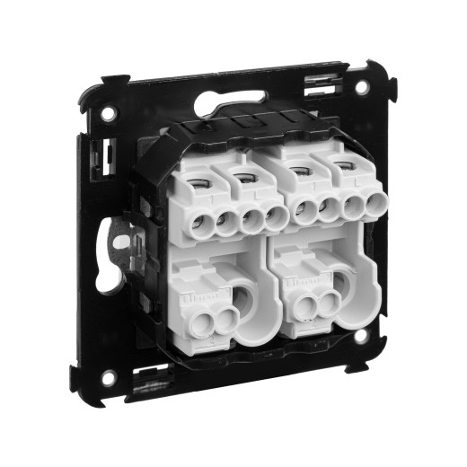 Кнопка двухклавишная в стену, Avanti, белое облако