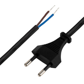 REXANT Сетевой шнур 2х0,75 мм², 1,8 м черный.