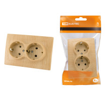 TDM Розетка двойная 2П+З 16А 250В 