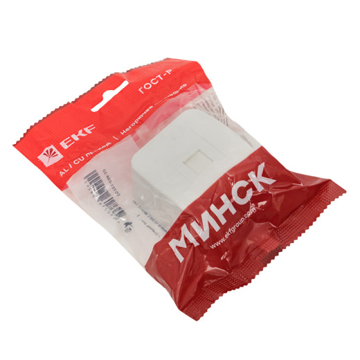 Минск Розетка Phone 1-местная ОП белая EKF Basic