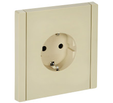 IEK FORTE&PIANO Ваниль Розетка с/з со шт безвинтовое крепление 16А FP413