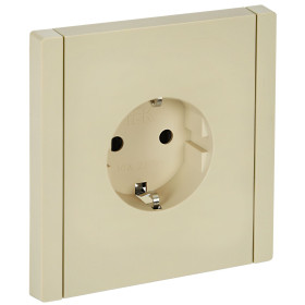 IEK FORTE&PIANO Ваниль Розетка с/з со шт безвинтовое крепление 16А FP413
