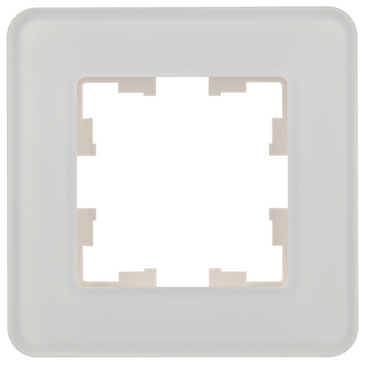 BRITE Рамка 1-мест. РУ-1-2-Бр стекло бел. RE IEK