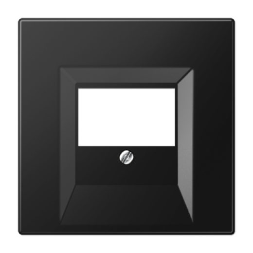 Плата (фиксация винтом) для USB-зарядных устройств и TAE-розеток, термопласт, черный матовый