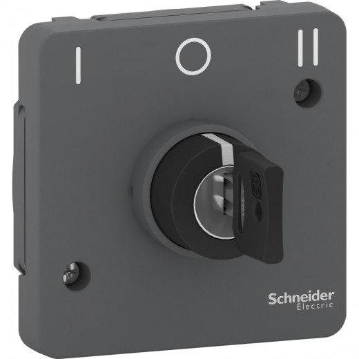 MUREVA S МЕХАНИЗМ ПЕРЕКЛЮЧАТЕЛЯ с ключом на 3 положения, 3А, АНТРАЦИТ, IP55