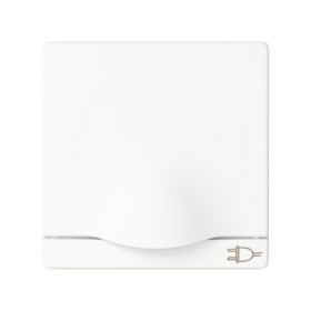 Simon 82 Белая Накладка розетки 1-ая с/з с крышкой