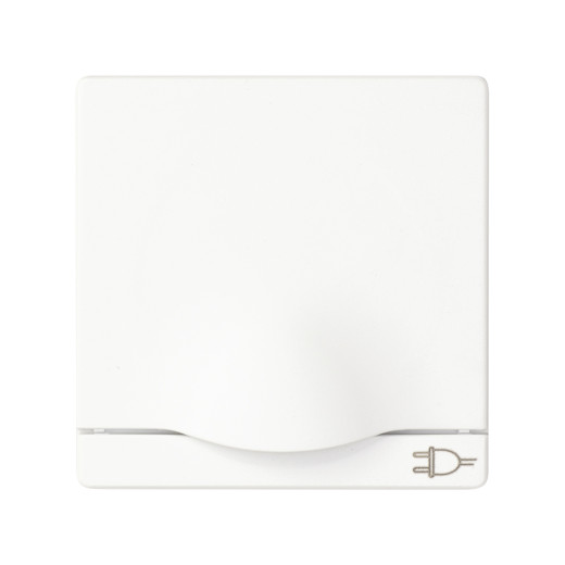 Simon 82 Бел Накладка розетки 1-ая с/з с крышкой