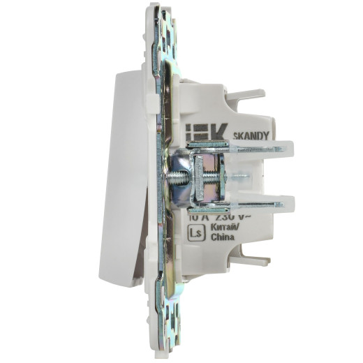 SKANDY Выключ. 1-кл. прох. 10А SK-V02W арк. бел. IEK