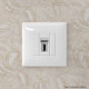 HDMI розетка одинарная в стену, тип А-А, Avanti, белое облако