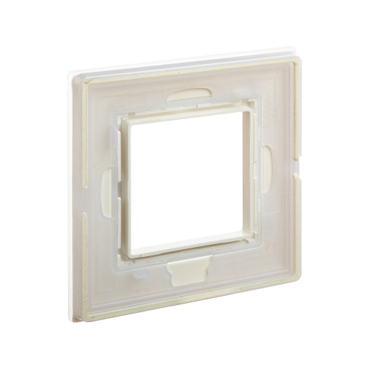 Рамка из натурального стекла 1 пост (2 мод.), Avanti, светло-зеленая