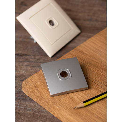 Валенсия лицевая панель розетки TV 1-местная 75Ом 5-862МГц сталь EKF PROxima