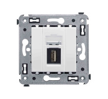 DKC Avanti USB 2.0 розетка одинарная в стену, тип А-А, 