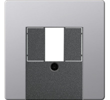 Gira S-55 Алюминий Накладка ТЛФ розетки TAE с полем для надписи