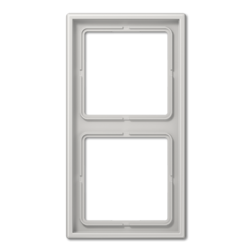 Рамка для вертикальной и горизонтальной установки, 2 поста, дюропласт, светло-серый, LS990