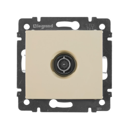 Розетка TV (телевизионная) - Legrand Valena - проходная - слоновая кость