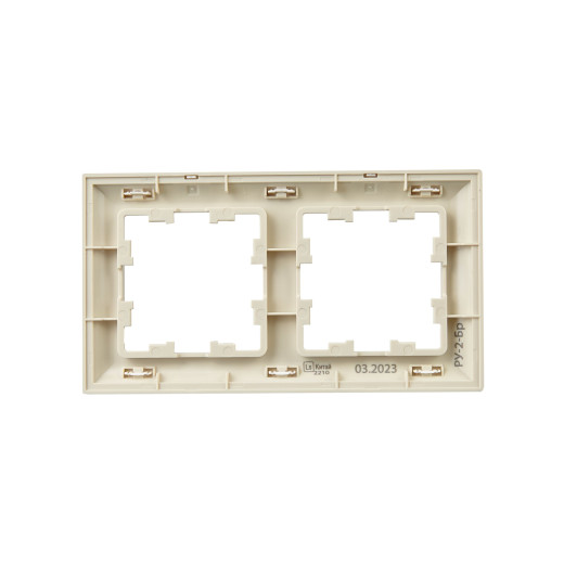 BRITE Рамка 2-мест. РУ-2-Бр беж./жемч. IEK