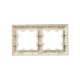 BRITE Рамка 2-мест. РУ-2-Бр беж./жемч. IEK
