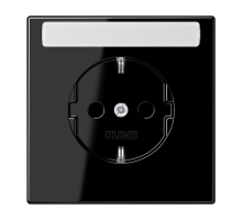JUNG Штепсельная розетка SCHUKO 16A, 250V~ с полем для надписи чёрная