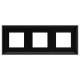 Рамка 3 поста (6 мод.), Avanti, черный квадрат