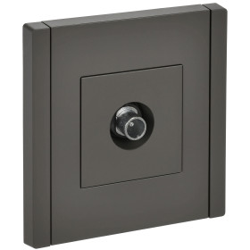 IEK FORTE&PIANO Серый Розетка TV проходная FP329