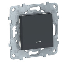 Schneider Electric Unica New Антрацит Переключатель 1-клавишный, с подсветкой, сх. 6а