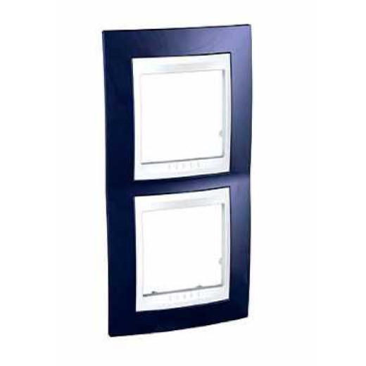 UNICA ХАМЕЛЕОН РАМКА 2-постовая, вертикальная, БЕЛЫЙ/ ИНДИГО