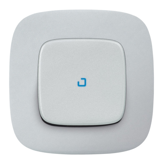 Valena LIFE.Лицевая панель для выключателя одноклавишного с подсветкой/индикацией.Алюминий