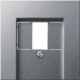 Gira S-55 Алюминий Накладка ТЛФ розетки TAE, аудиорозетки(110910),USB (107000) с шильдиком