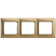 Рамка 3 поста - Legrand Valena - матовое золото