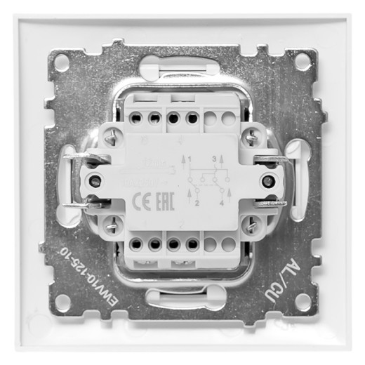 Валенсия выключатель 1-кл. 10А белый перекрестный EKF PROxima