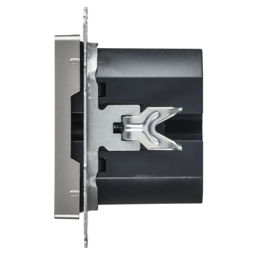 BRITE Роз. USB C 65Вт высокоскор. зар. РЮ12-1-БрС сталь IEK