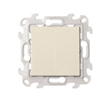Simon 24 Слоновая кость Двухклавишный выключатель с подсветкой