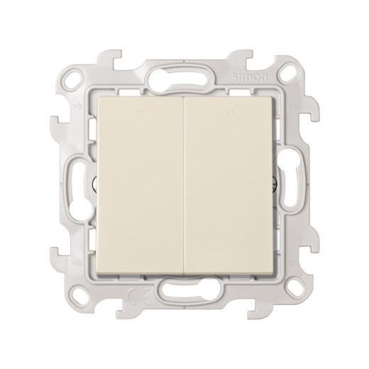 Двухклавишный выключатель с подсветкой, сл.кость