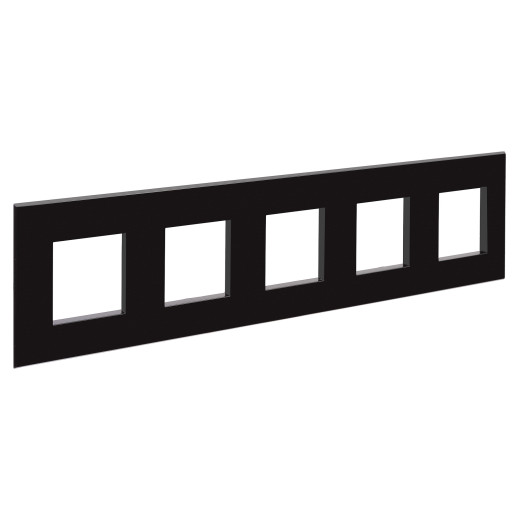 Рамка 5 постов (10 мод.), Avanti, черный квадрат