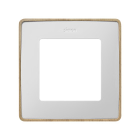 Simon 82 Detail Белый, основание дерево Рамка 1-ая